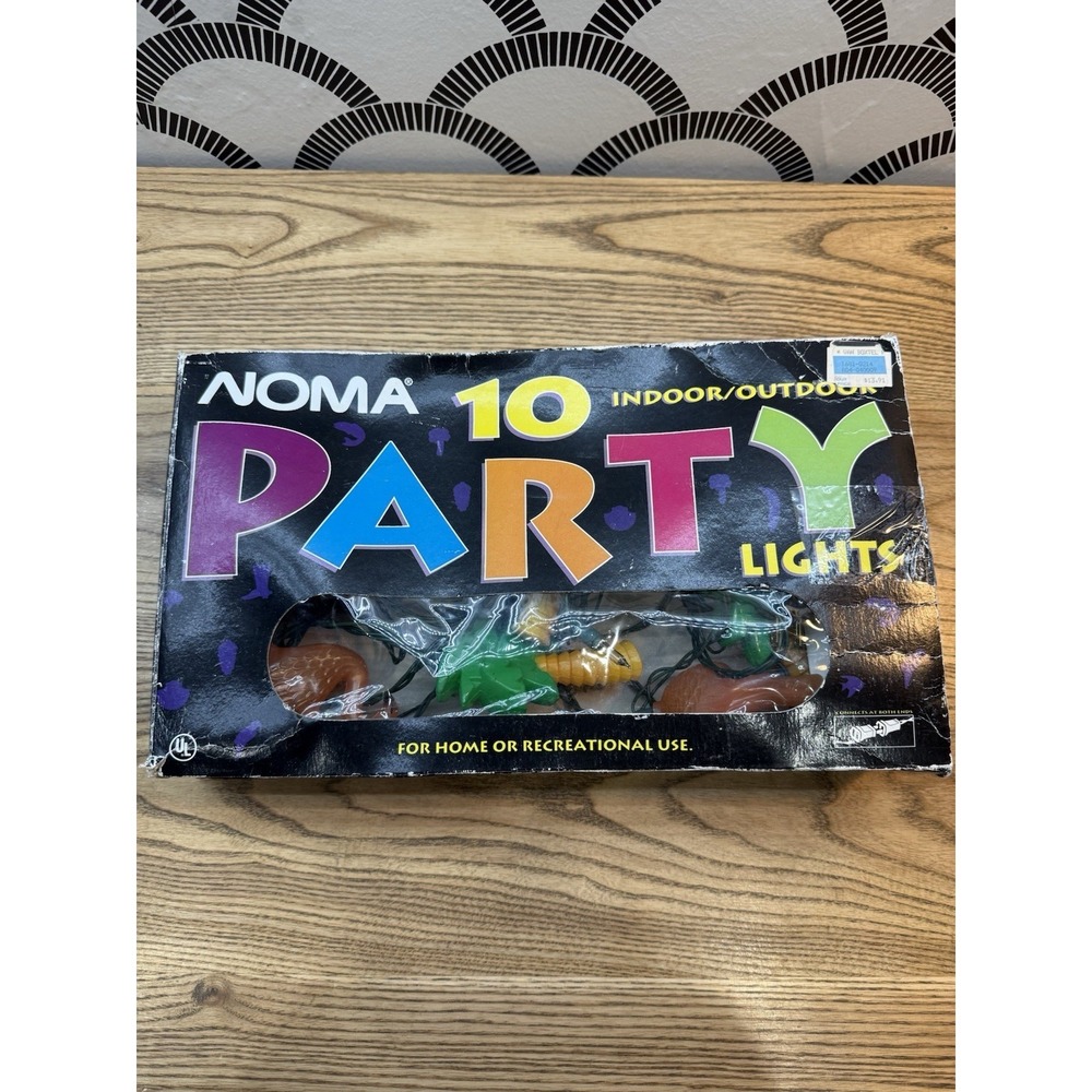 Noma 7 Blow Mold Plastic Palm Tree Flamingo Patio RV Camping Tiki String Lights - Picture 2 of 7
